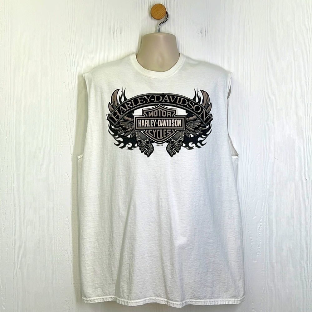 Harley Davidson - 2015 Thunder Tower Columbia SC Sleeveless Graphic Shirt XL